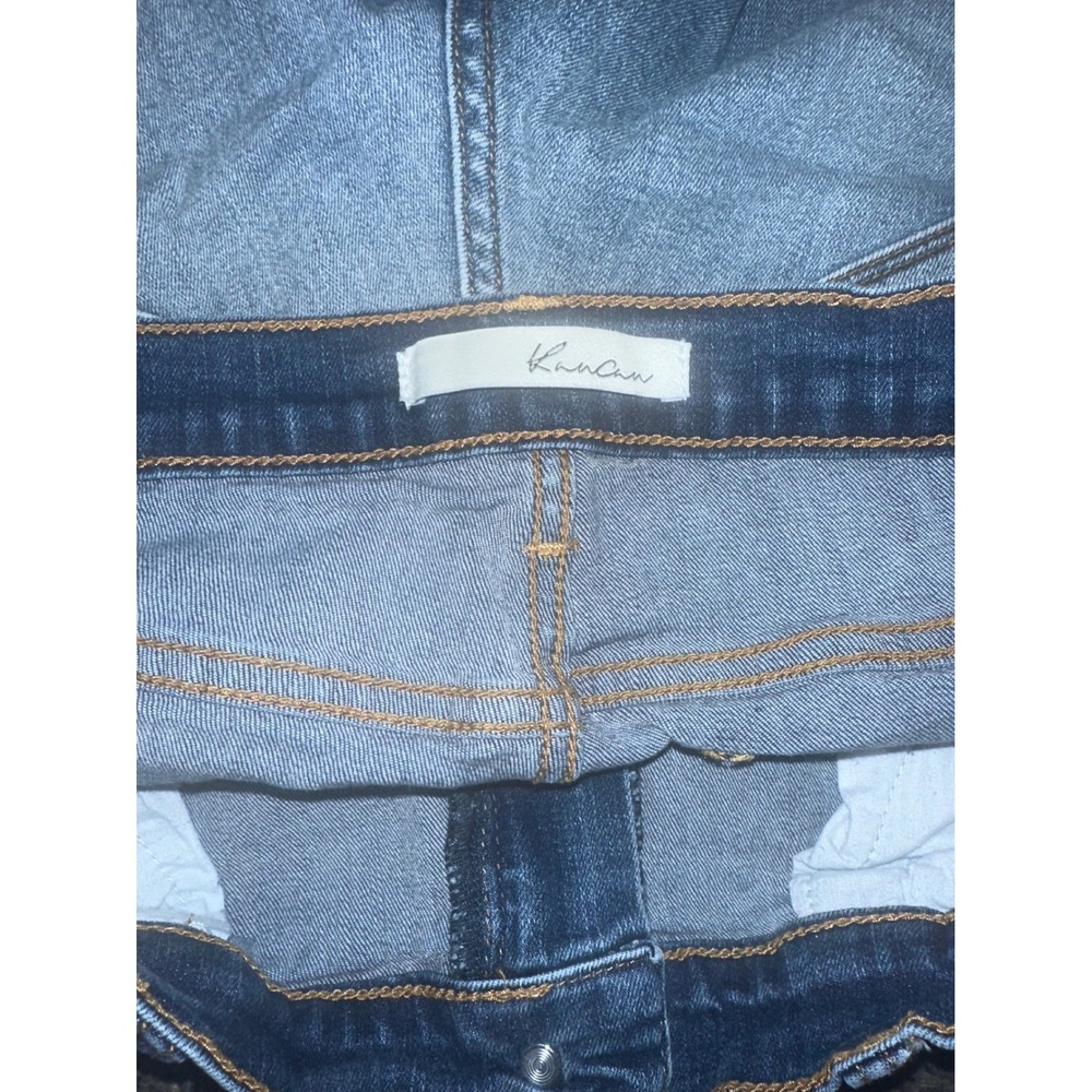 Kancan Distressed Medium Wash Denim Shorts KC8109 Blue Ripped Frayed Size 26 - Picture 2 of 3